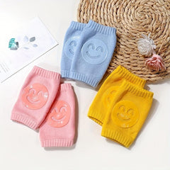 Happy Face Knee Pads for Infants & Toddlers, Baby Socks