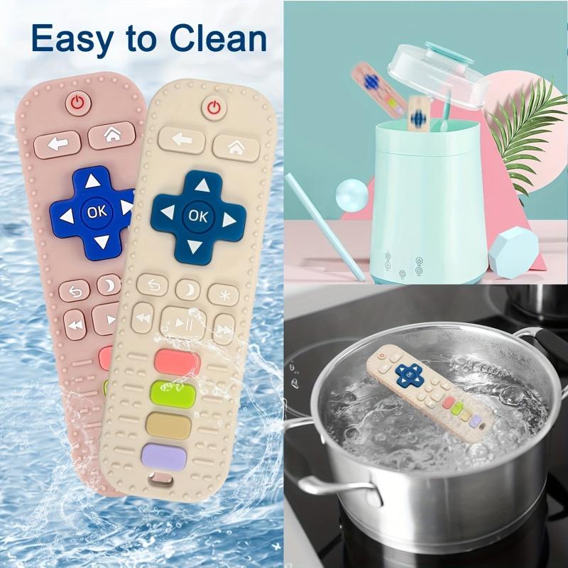 Remote Control Shape Baby Teething Toys for Babies 6-24 Months