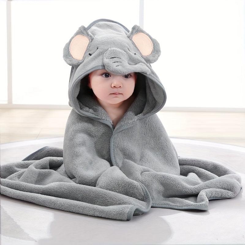Animal Bath Towel for Boys & Girls - Absorbent Microfiber Coral Fleece Blanket