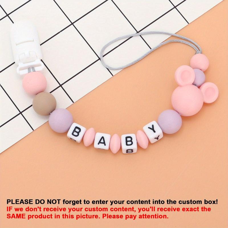 Custom Baby Pacifier Clip - Personalized Baby Shower Gift
