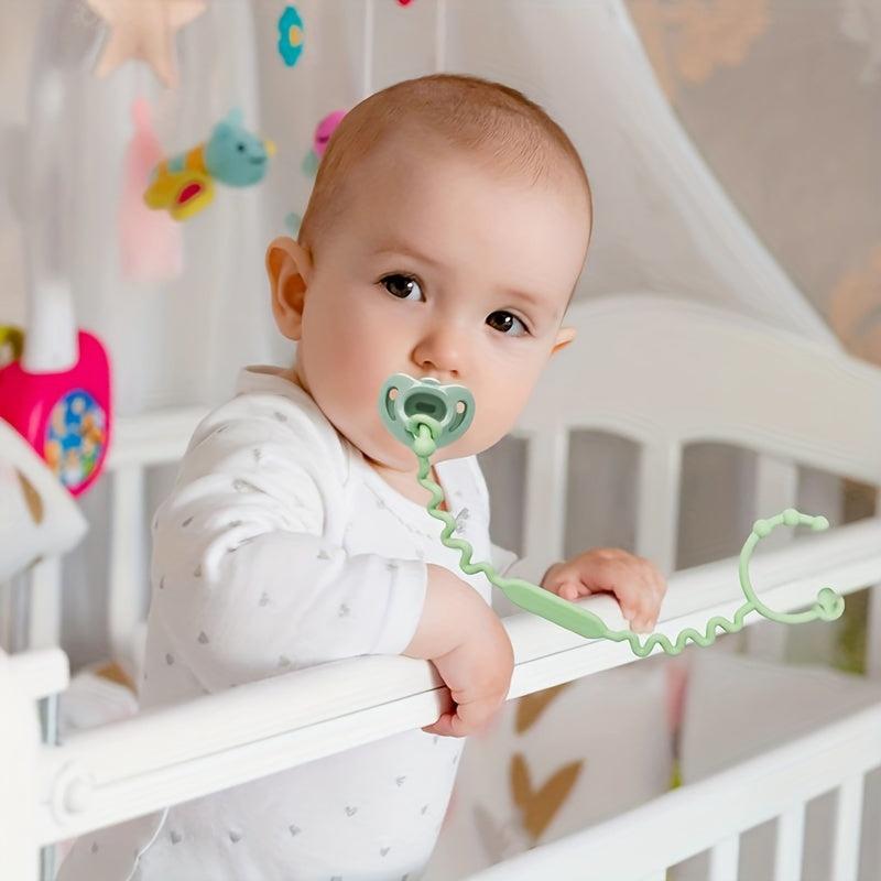 Adjustable Silicone Pacifier Holder Clip Straps for Baby