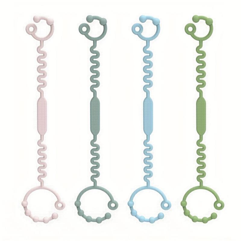 Adjustable Silicone Pacifier Holder Clip Straps for Baby
