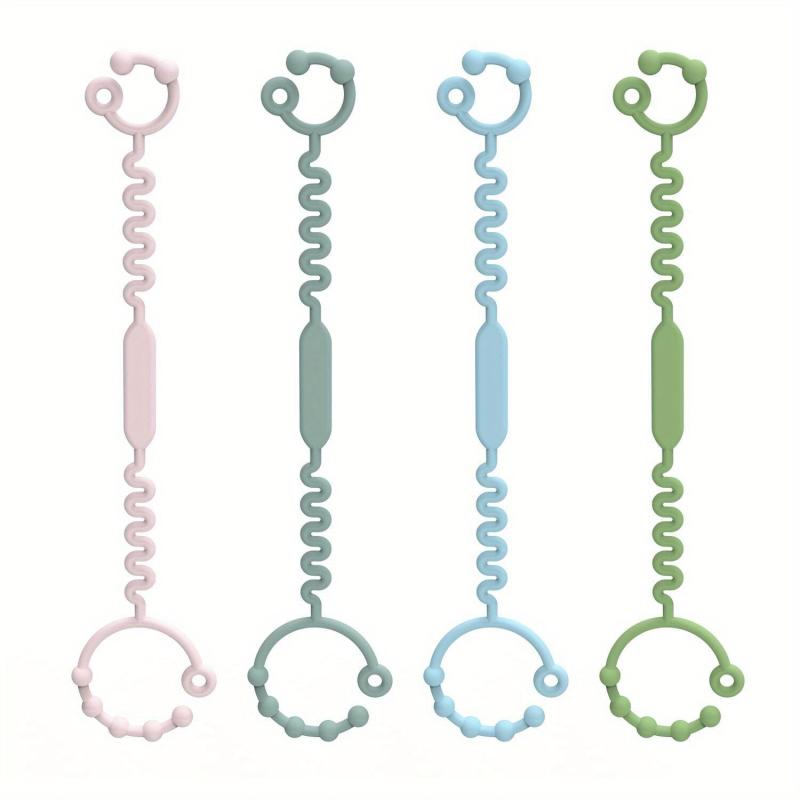 Adjustable Silicone Pacifier Holder Clip Straps for Baby