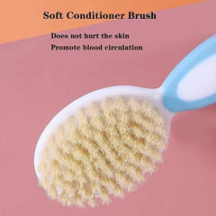 Baby Shampoo Care Set with Soft Hair Brush for Head Massage