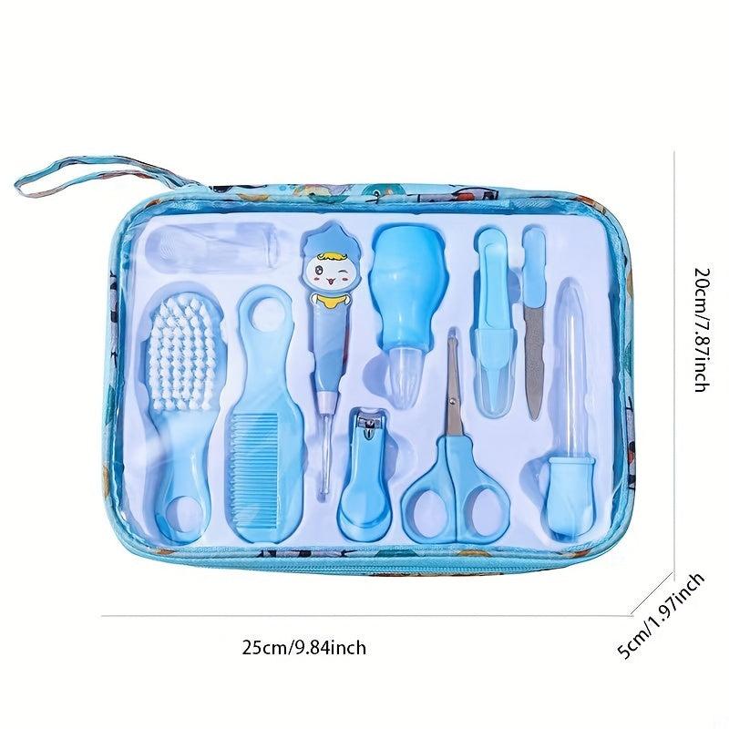 10pcs Baby Care Kit with Nail Clippers Comb Brush