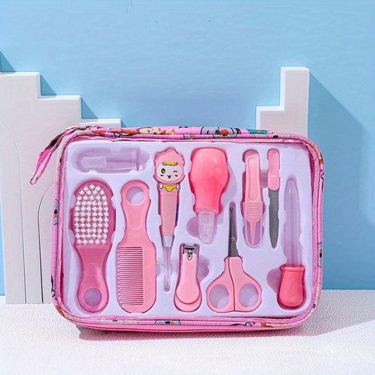 10pcs Baby Care Kit with Nail Clippers Comb Brush