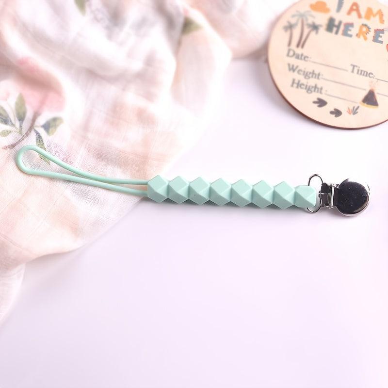 Silicone Pacifier Chain Anti Drop with Clip Lanyard