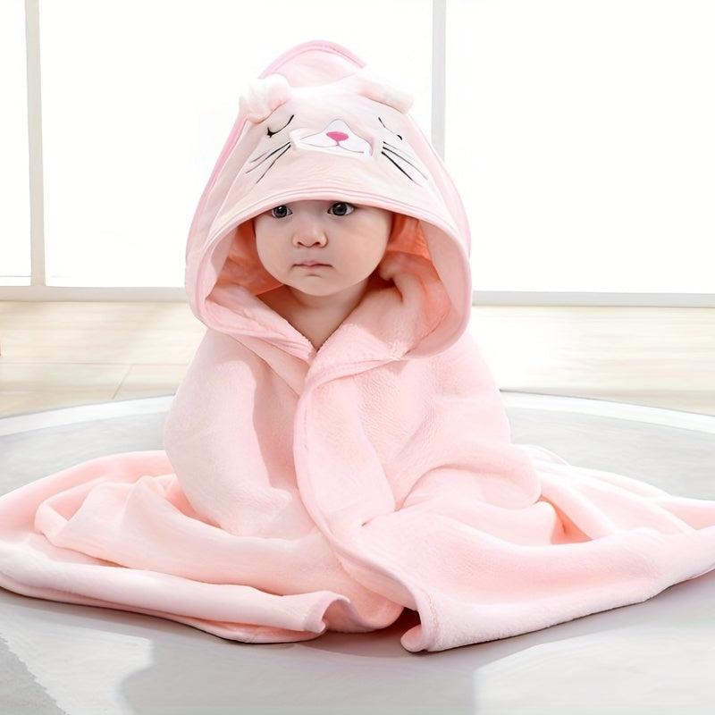 Soft Cartoon Animal Bath Towel Bathrobe for Infants, Boys and Girls