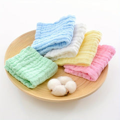 5pcs Baby Muslin Washcloths Burp Cloths Natural Cotton Baby Wipes