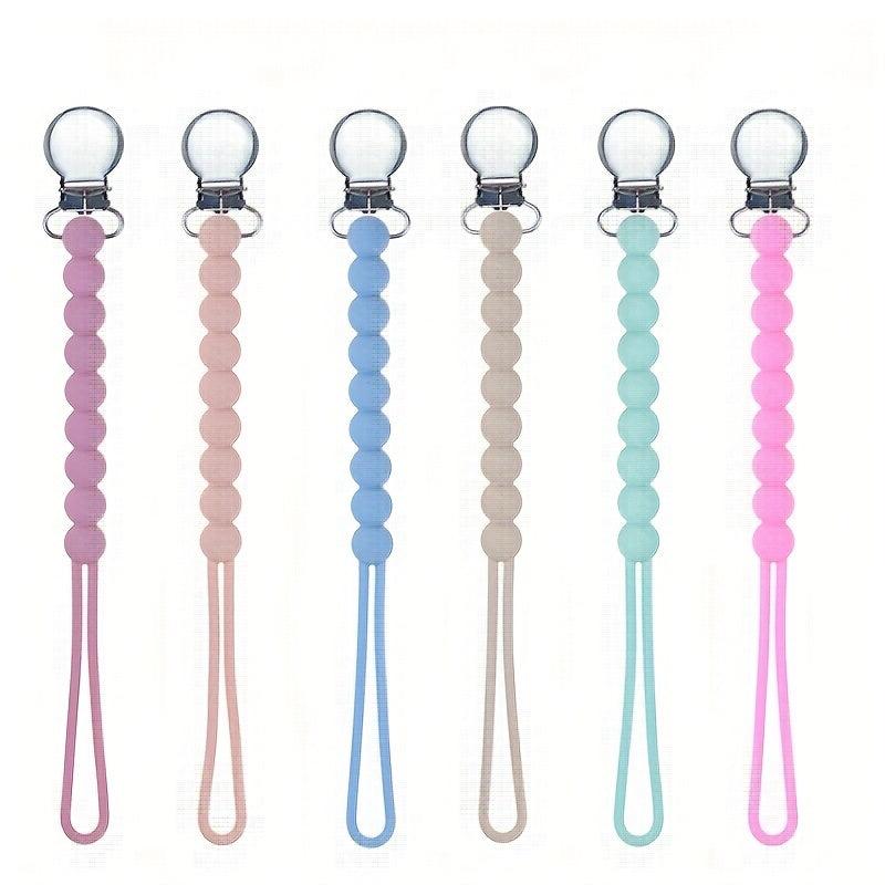 Baby Silicone Pacifier Chain Comfort Beads Clip Anti-drop Stainless Steel
