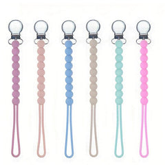 Baby Silicone Pacifier Chain Comfort Beads Clip Anti-drop Stainless Steel