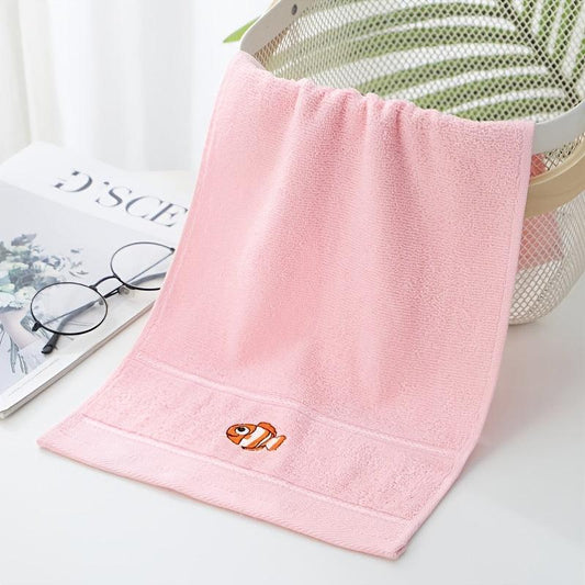 5pcs Cartoon Animal Baby Face Towel Soft Absorbent Household Bath Towel