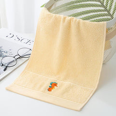 5pcs Cartoon Animal Baby Face Towel Soft Absorbent Household Bath Towel