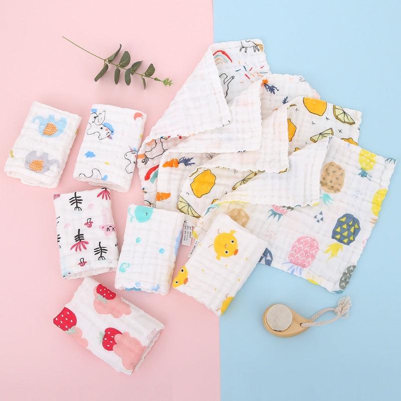 5pcs Soft High-Density Combed Cotton Baby Towels