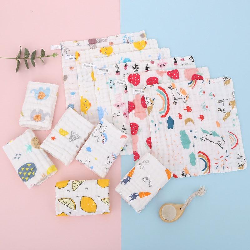 5pcs Soft High-Density Combed Cotton Baby Towels