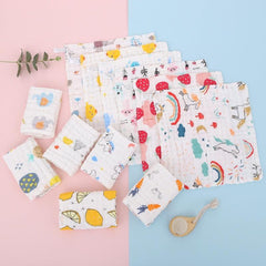 5pcs Soft High-Density Combed Cotton Baby Towels