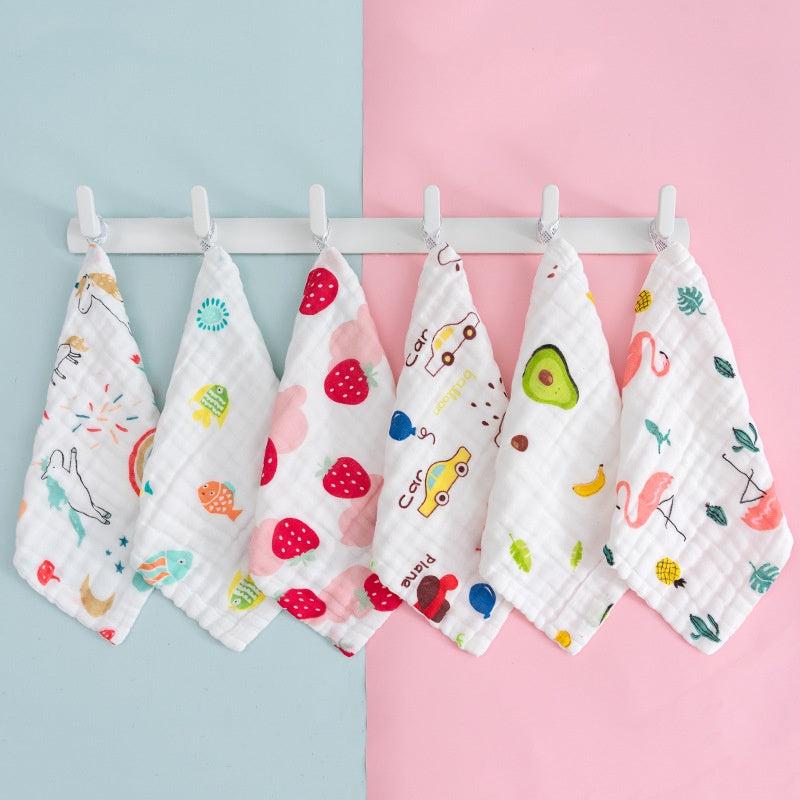 5pcs Soft High-Density Combed Cotton Baby Towels