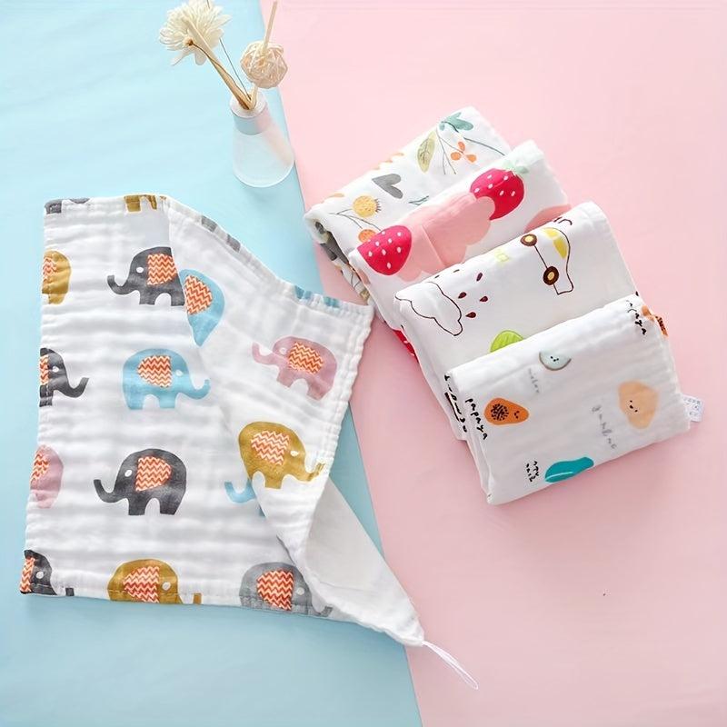 5pcs Baby Gauze Square Towels Cotton Six-layer Soft And Absorbent Towels