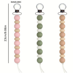 Baby Silicone Pacifier Chain Clip Teether Anti-drop Stainless Steel