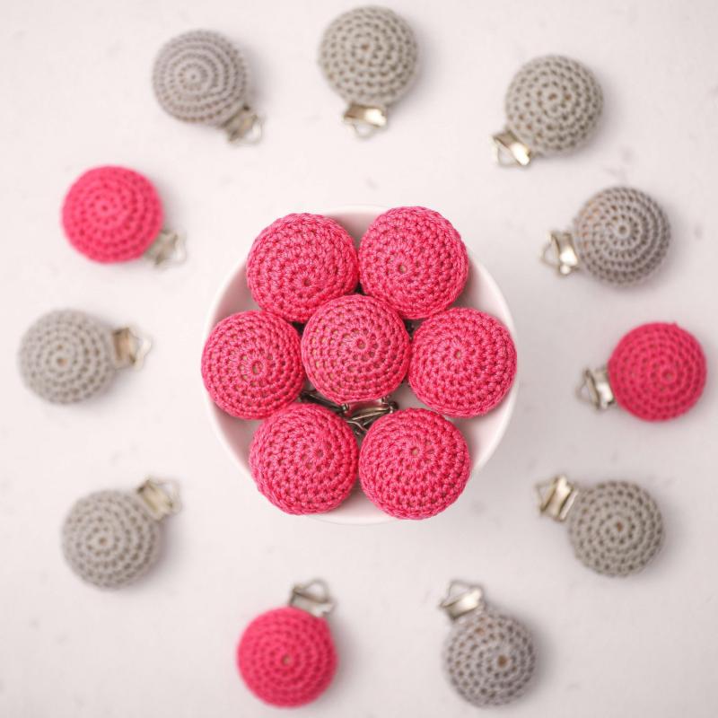 Small Crochet Pacifier Clip - Pacifier Accessory