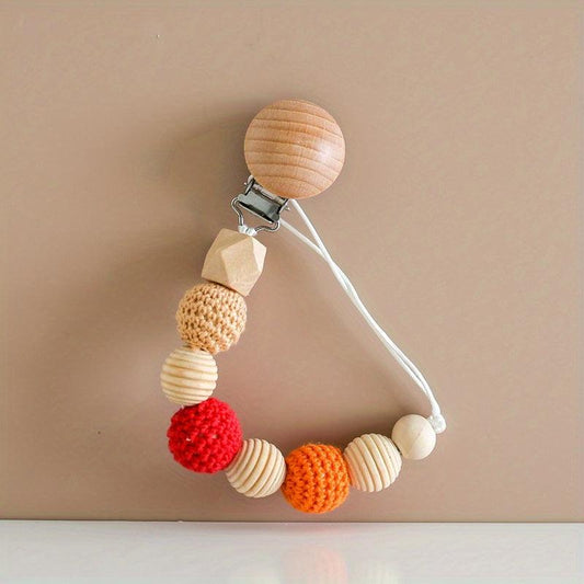 Beech Teething Toy Chain Baby Pacifier Clip