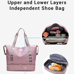 Sports Tote Gym Bag Travel Duffel Bag With Dry & Warm Separation