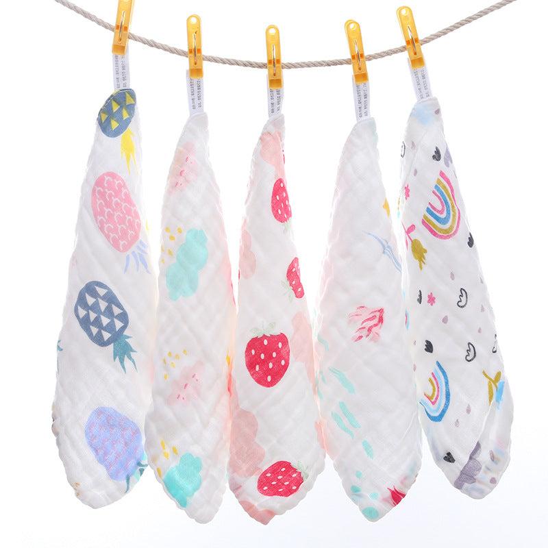 5pcs Baby Cartoon Print Bibs Set