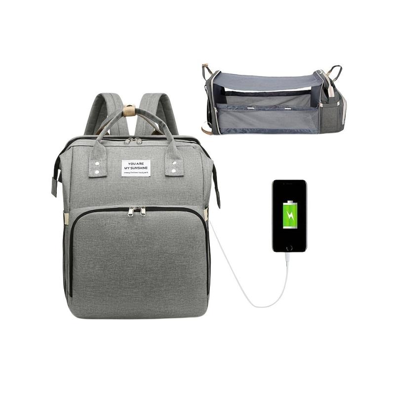 Foldable Mommy Bag w/ USB Charging Large Capacity