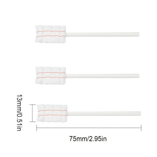 60 Baby Gauze Toothbrush 100 Medical Cotton Brush Head Soft Tongue Cleaning