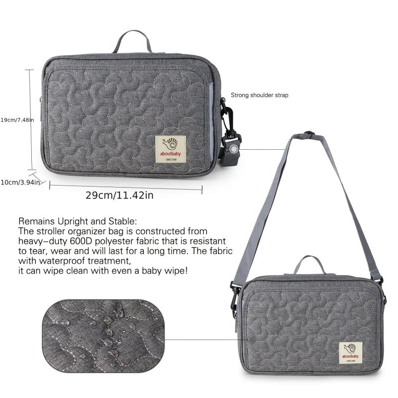 Waterproof Stroller Storage Bag for Diapers and Snacks