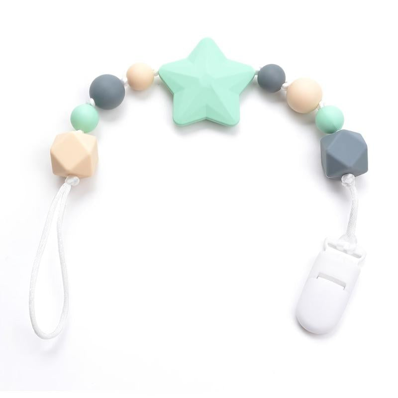 Pentagram Pacifier Chain BPA Silicone Bead Necklace