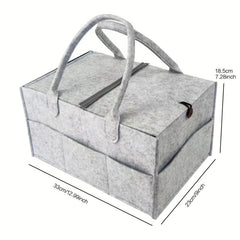 Felt Diaper Bag Organizer With Lid Baby Stuff Storage