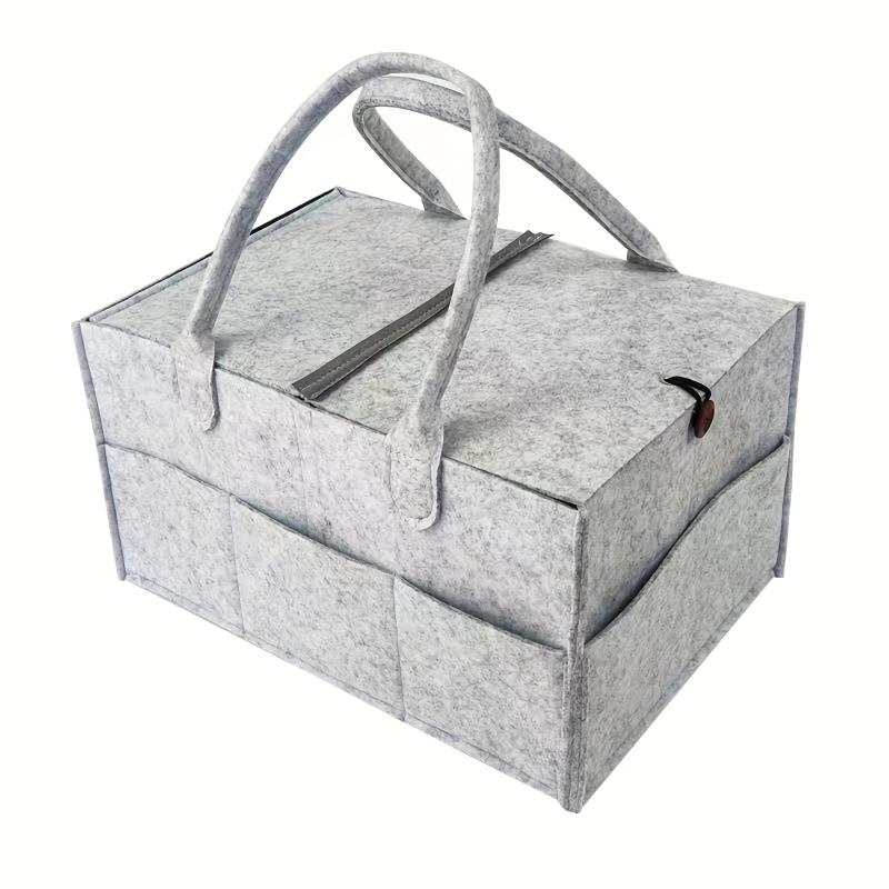 Felt Diaper Bag Organizer With Lid Baby Stuff Storage