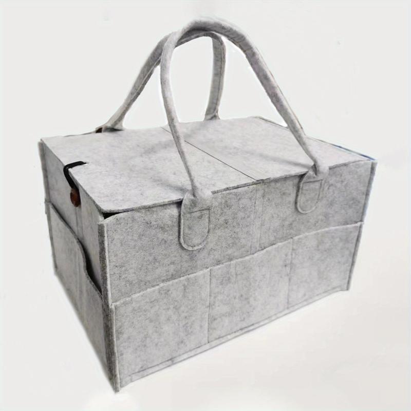 Felt Diaper Bag Organizer With Lid Baby Stuff Storage