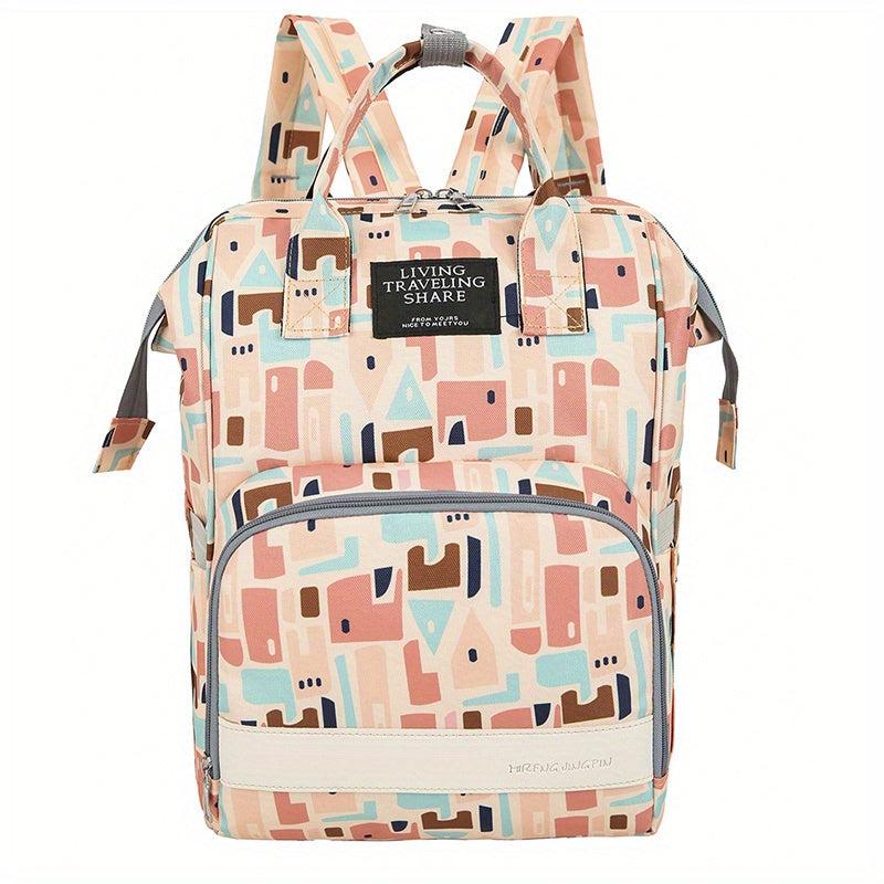 Cartoon Printed Backpack Mommy Bag Multifunction Diaper Bag