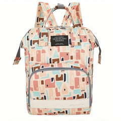 Cartoon Printed Backpack Mommy Bag Multifunction Diaper Bag