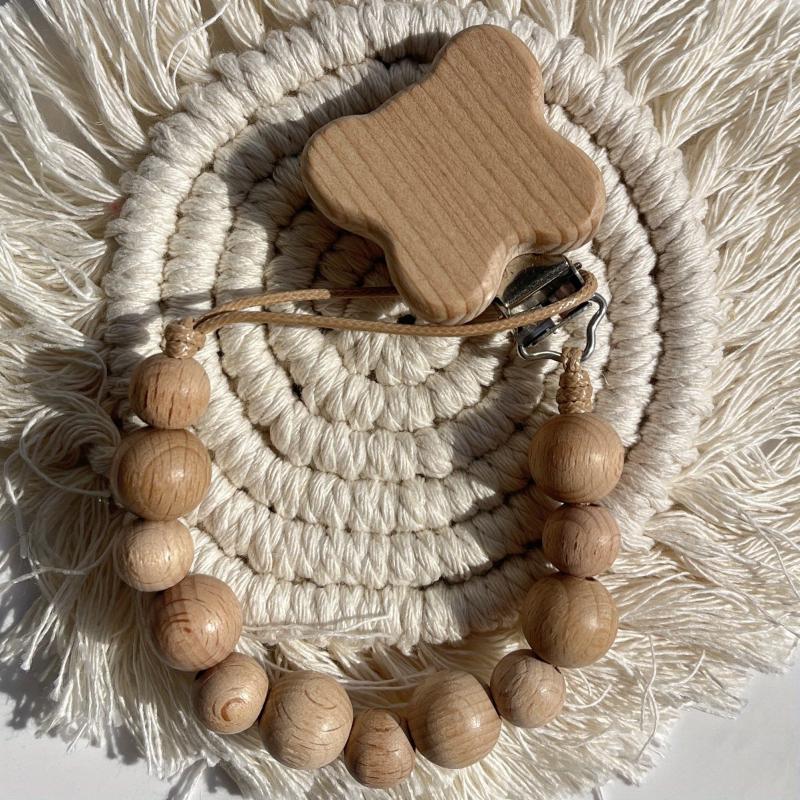 Beech Pacifier Chain Anti-drop Holder Clip