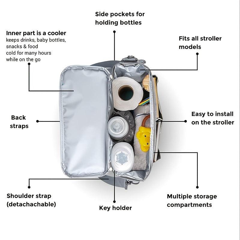 Functional Portable Mother And Baby Bag for Strollers
