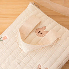 Quilted Cotton Mommy Diaper Tote Bag