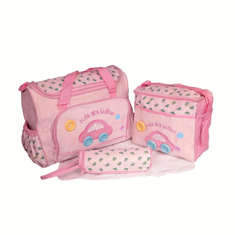 4pcs Mommy Bag Oxford Fabric Small Car Pattern