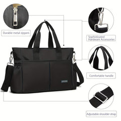 Large Diaper Bag Tote with Changing Pad & Pacifier Bag