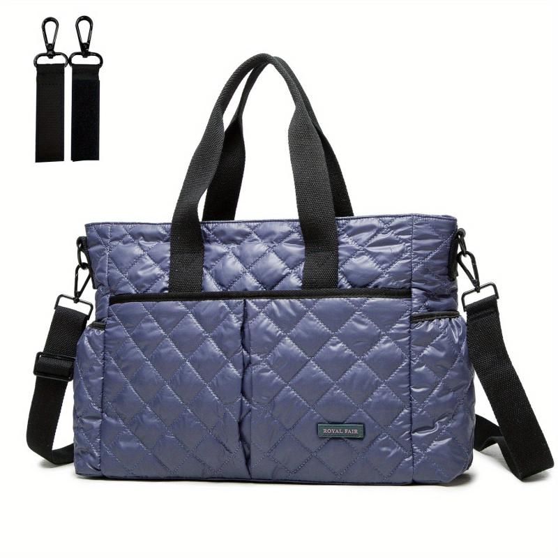 Large Diaper Bag Tote with Changing Pad & Pacifier Bag