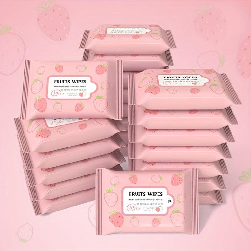 10 Disposable Wet Tissues for Baby Hand & Mouth Cleaning