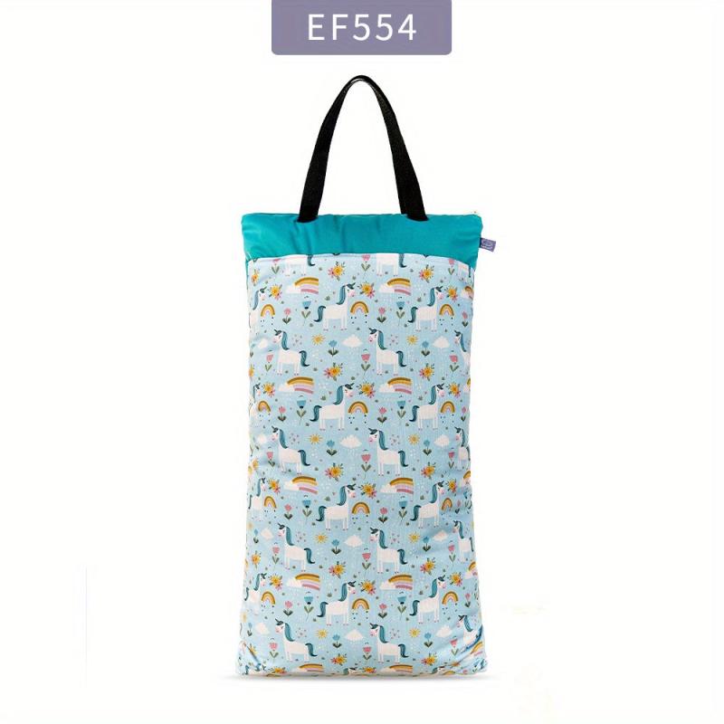 Large Capacity Waterproof Diaper Bag Reusable Wet Bag with Two Zippers