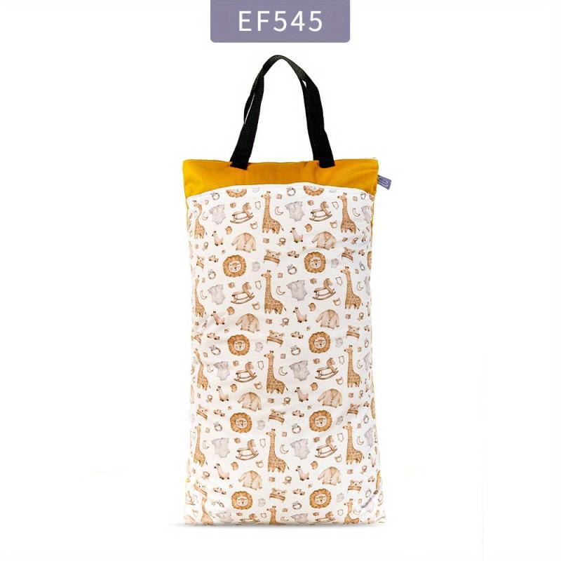 Large Capacity Waterproof Diaper Bag Reusable Wet Bag with Two Zippers