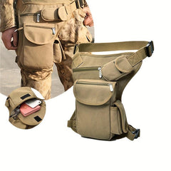 Canvas Drop Leg Bag Waist Bag Fanny Pack Belt Hip Bum Military Travel