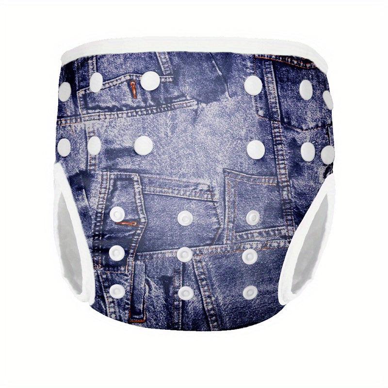 3 Years Reusable Baby Swimming Diapers Tiger Printed Washable Nappies Pool Pants