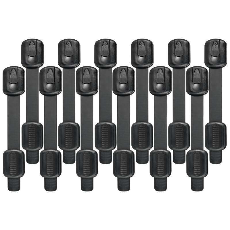 12 Piece Baby Proofing Kit Adjustable Locks for Drawers Fridge Dishwasher