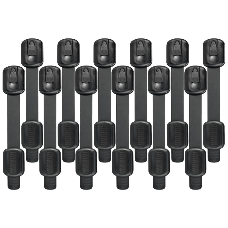 12 Piece Baby Proofing Kit Adjustable Locks for Drawers Fridge Dishwasher