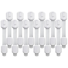 12 Piece Baby Proofing Kit Adjustable Locks for Drawers Fridge Dishwasher